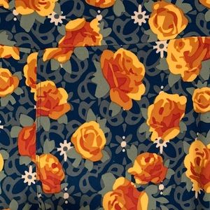 LuLaRoe Leggings Yellow Flower Tall & Curvy